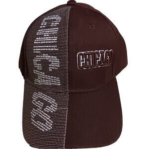 Chicago Hat Adjustable Hook & Loop Back Really Nice Dark Brown